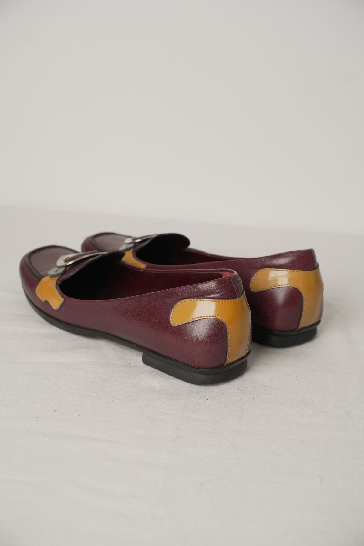 Prada Wine Purple Love Heart Loafers Sz35