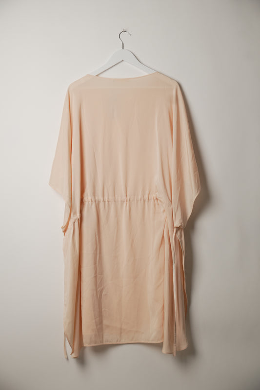 Chloe Coral Flare Short Sleeve Dress