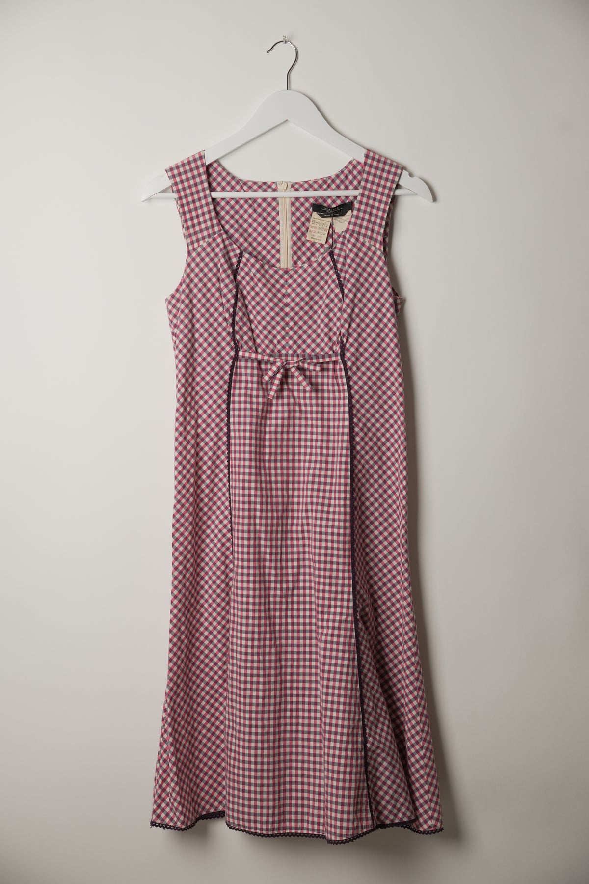 Max Mara Gingham Check Sleeveless Dress