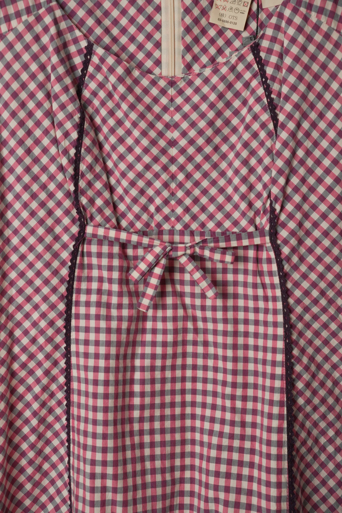 Max Mara Gingham Check Sleeveless Dress