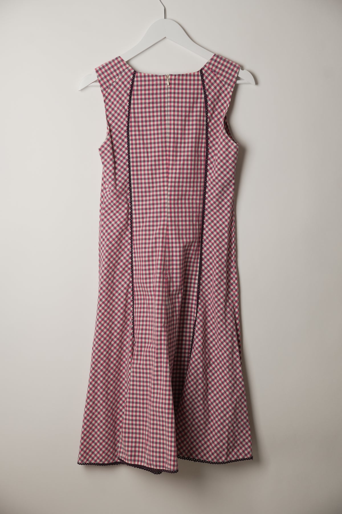 Max Mara Gingham Check Sleeveless Dress