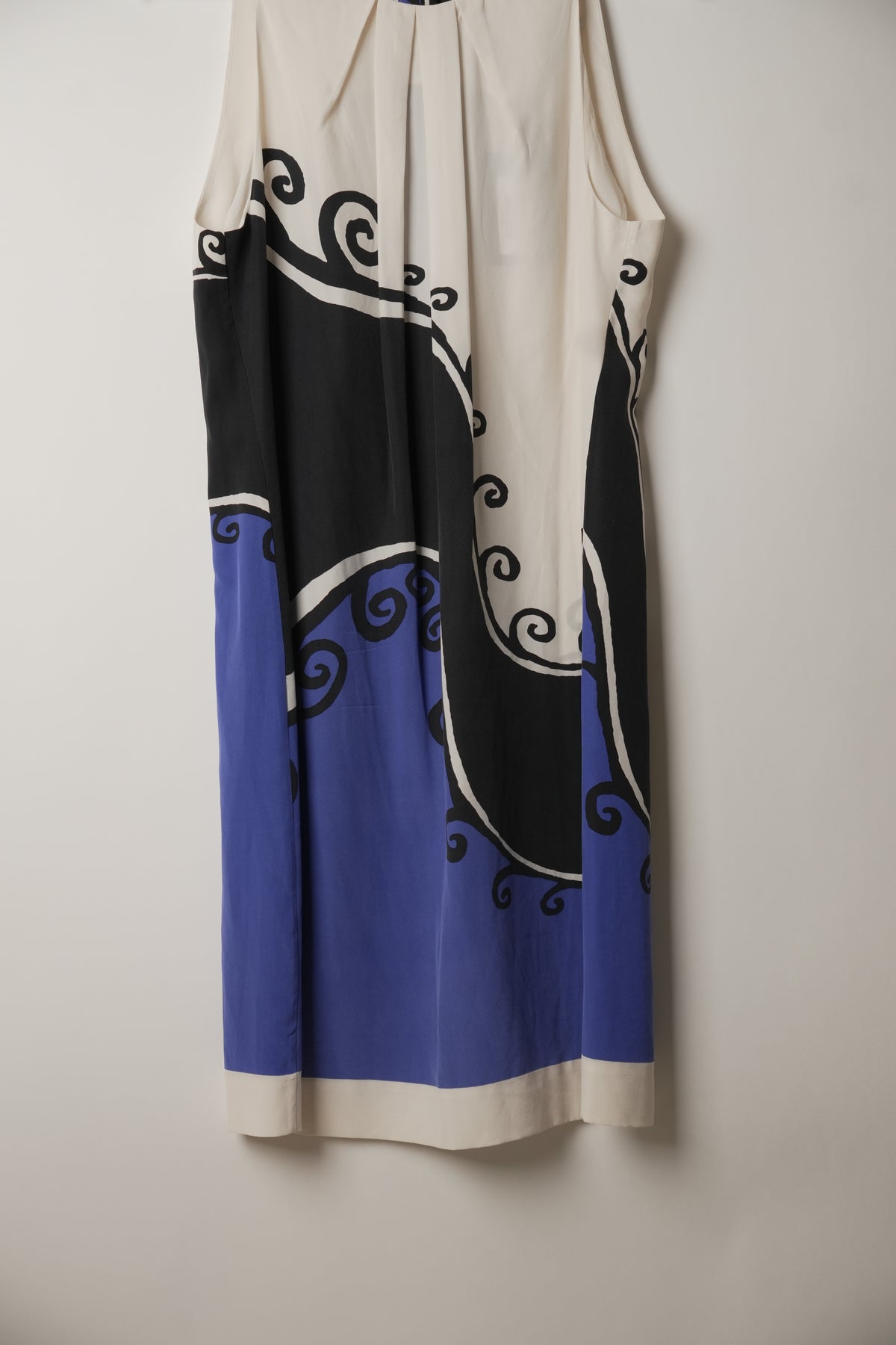 Diane von Furstenberg Silk Halterneck Greek Print Midi Dress