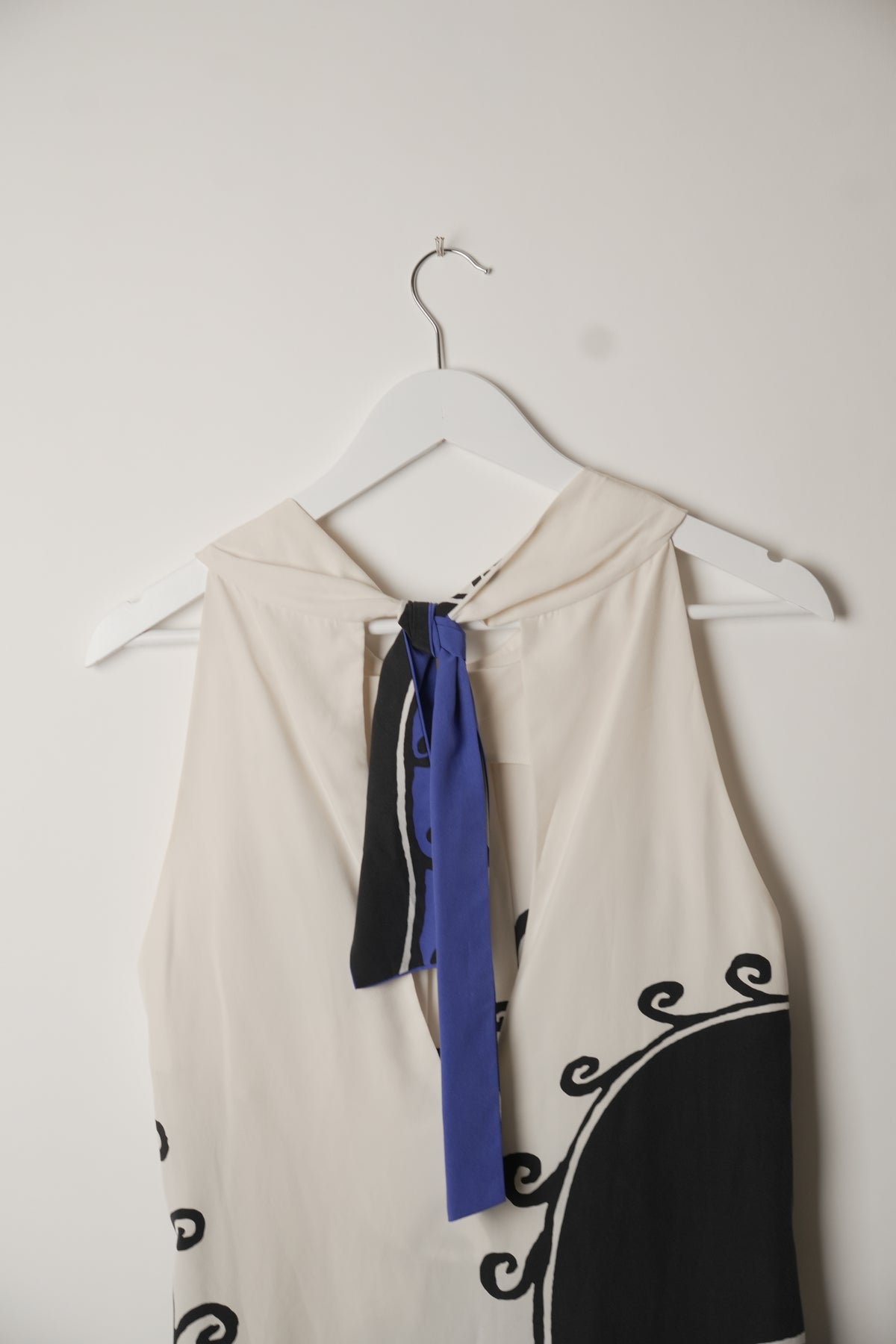Diane von Furstenberg Silk Halterneck Greek Print Midi Dress