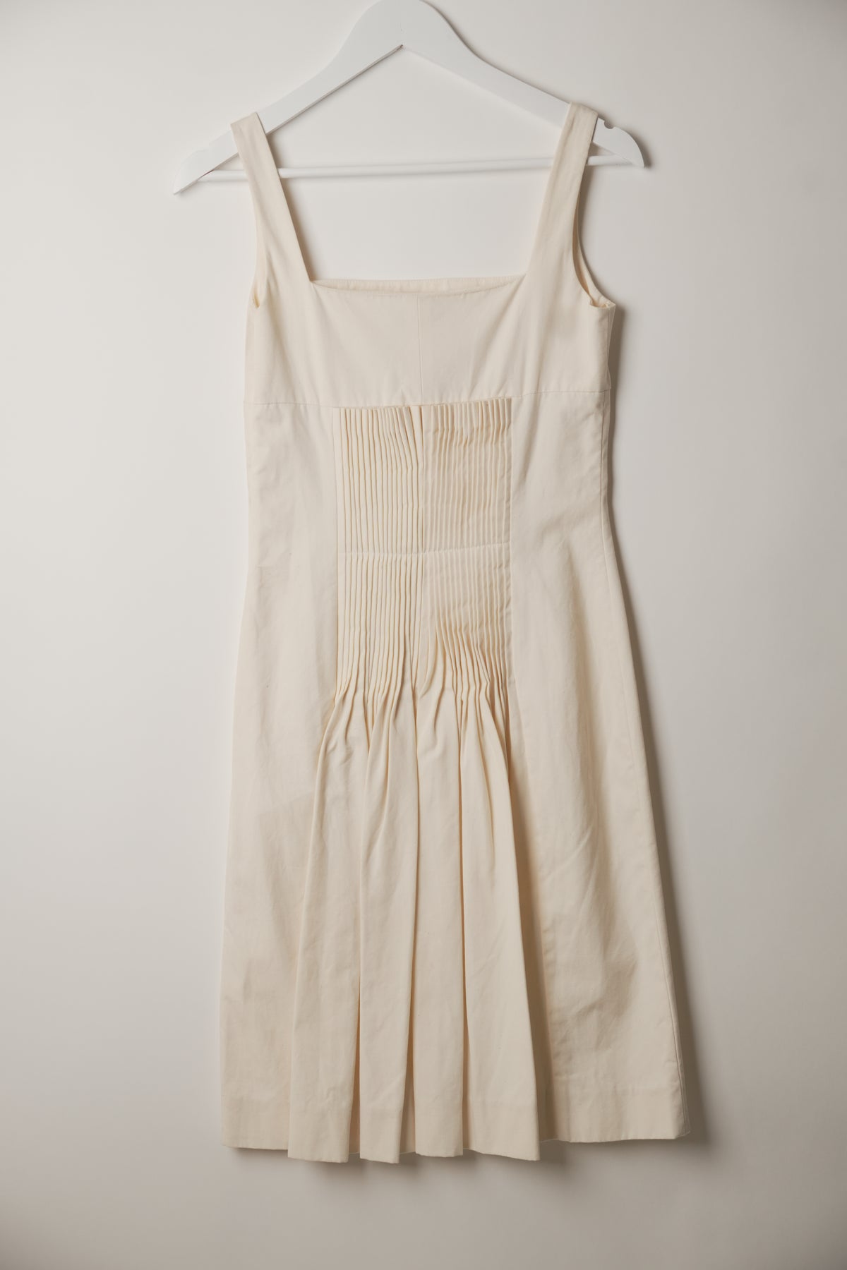 Valentino Square Neck Ruched Bust Midi Dress