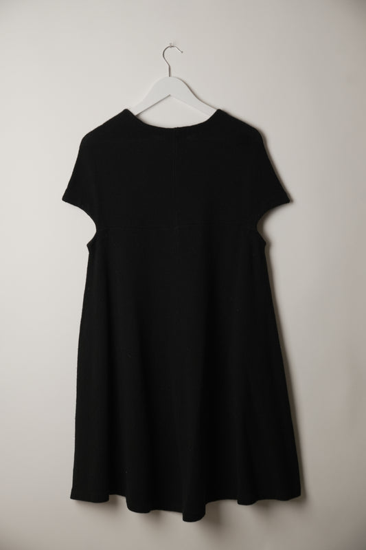 Balenciaga Knit Short Sleeve Babydoll Mini Dress