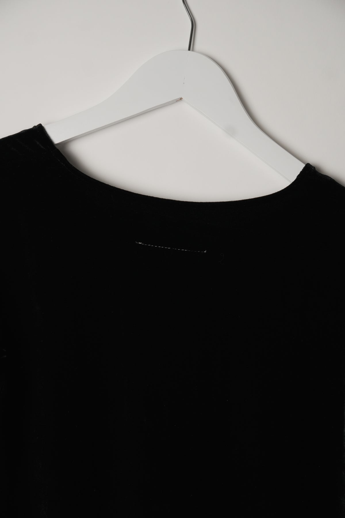 MM6 Maison Margiela Velour Dress, Knee-Length Long Sleeve Asymmetric Script Sz38