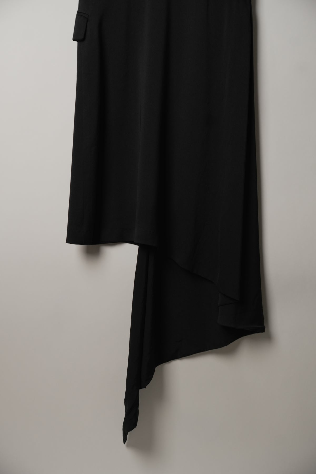 Costume National Zipper Sleeveless Crew Neck Asymmetric Dress