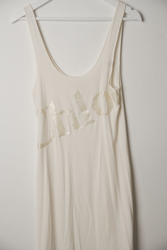 Chloe Logo Sleeveless Tank Mini Dress