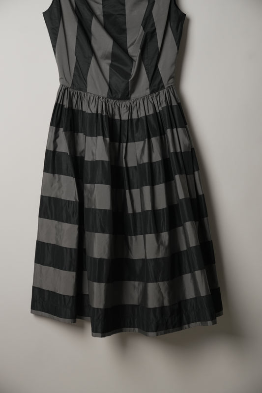 Vivienne Westwood Cowl Neck Stripe Sleeveless Dress