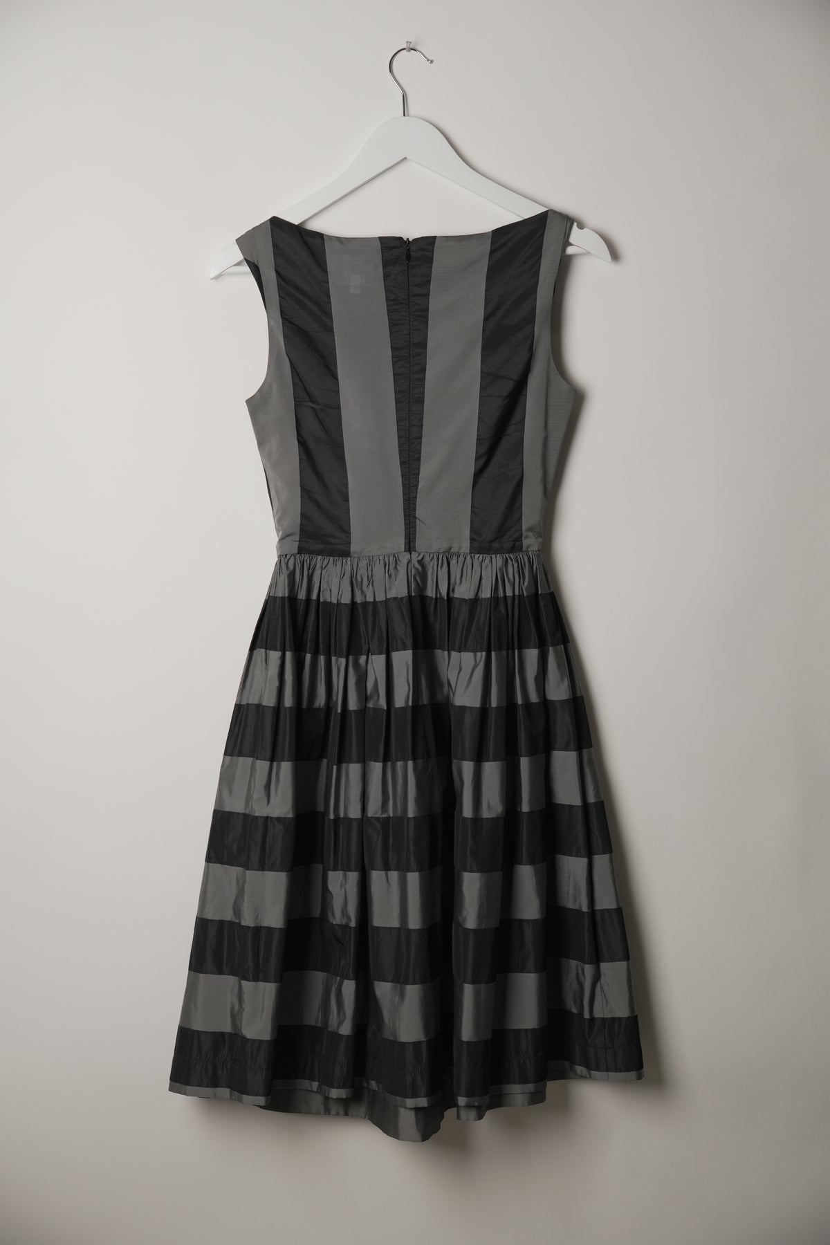 Vivienne Westwood Cowl Neck Stripe Sleeveless Dress