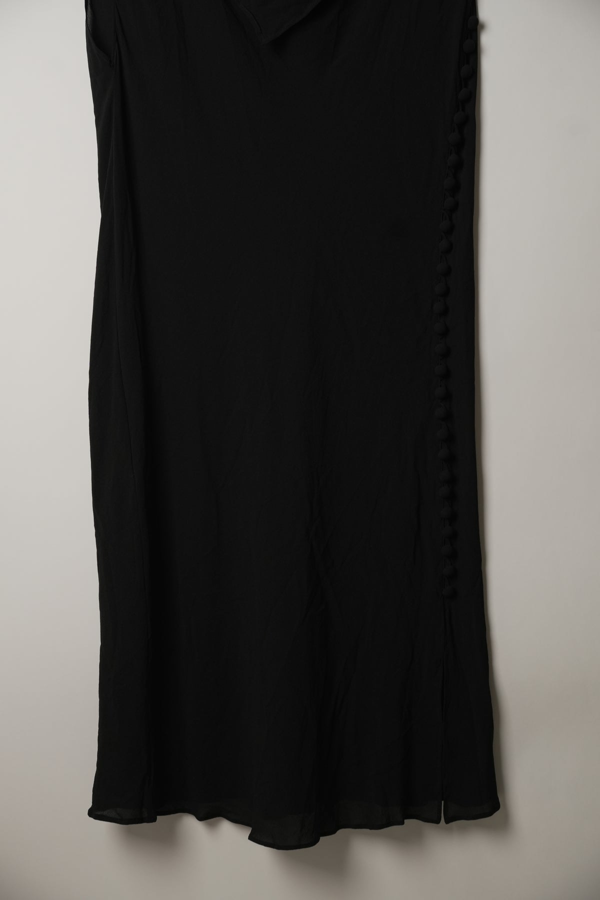 Hiroko Koshino Silk Blend Sleeveless Side Button Down Dress