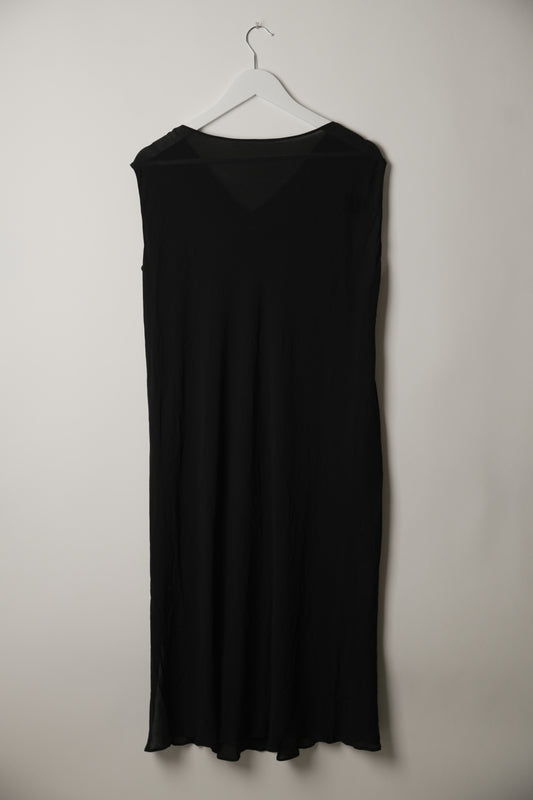Hiroko Koshino Silk Blend Sleeveless Side Button Down Dress