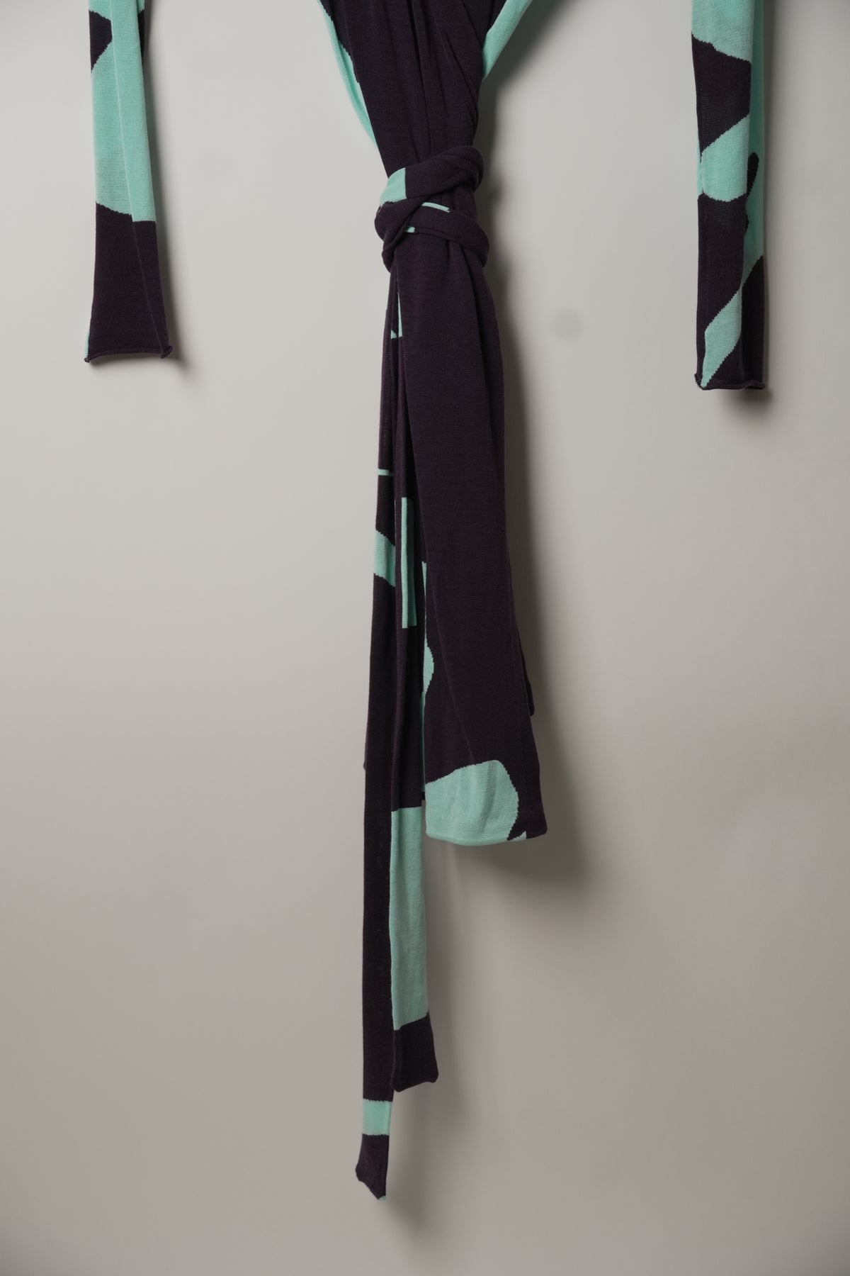 Diane von Furstenberg Purple Blue Floral Long Sleeve Wrap Dress