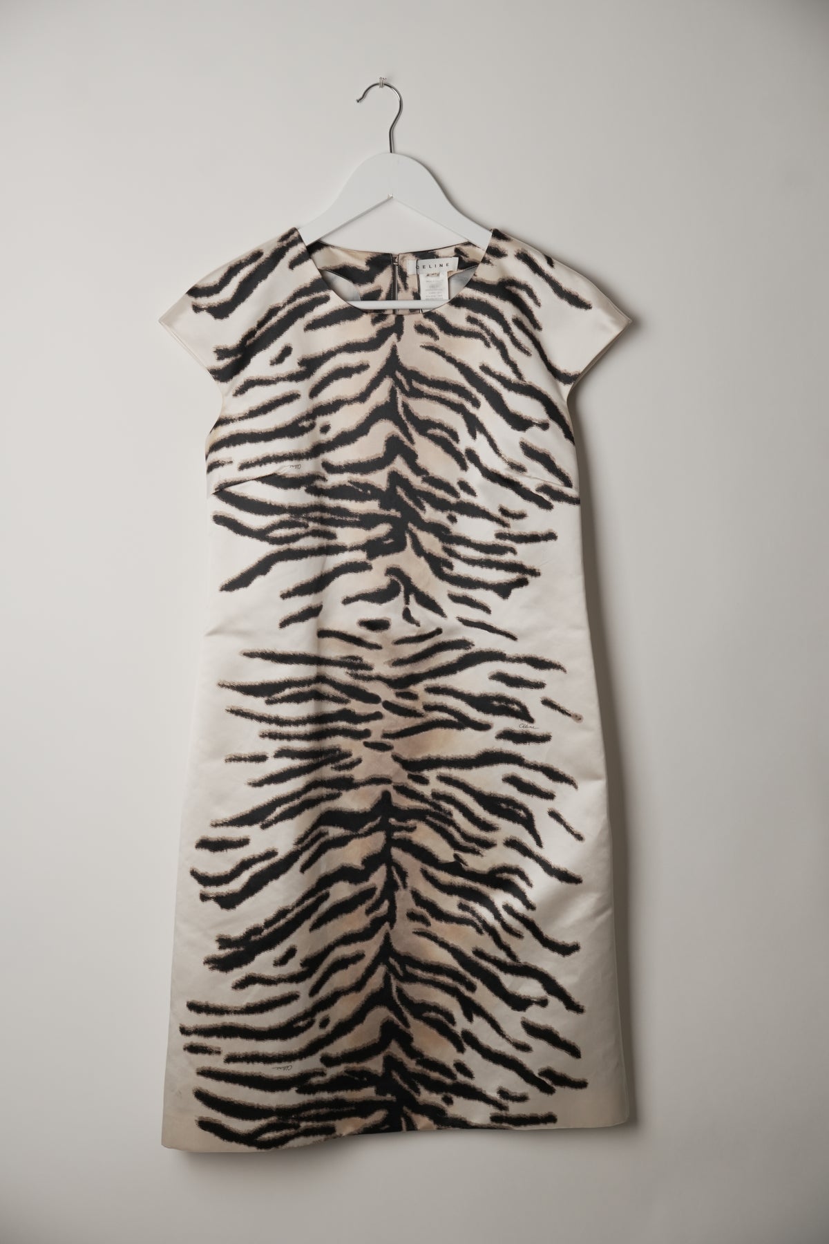 Celine Silk Zebra Sless Dress