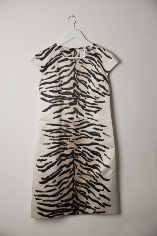 Celine Silk Zebra Sless Dress