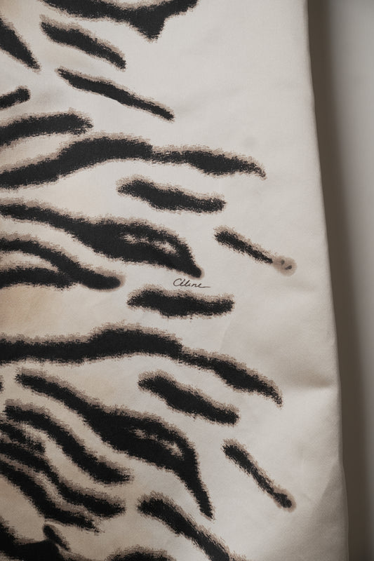 Celine Silk Zebra Sless Dress