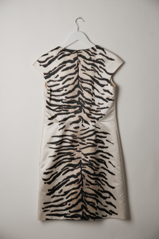 Celine Silk Zebra Sless Dress