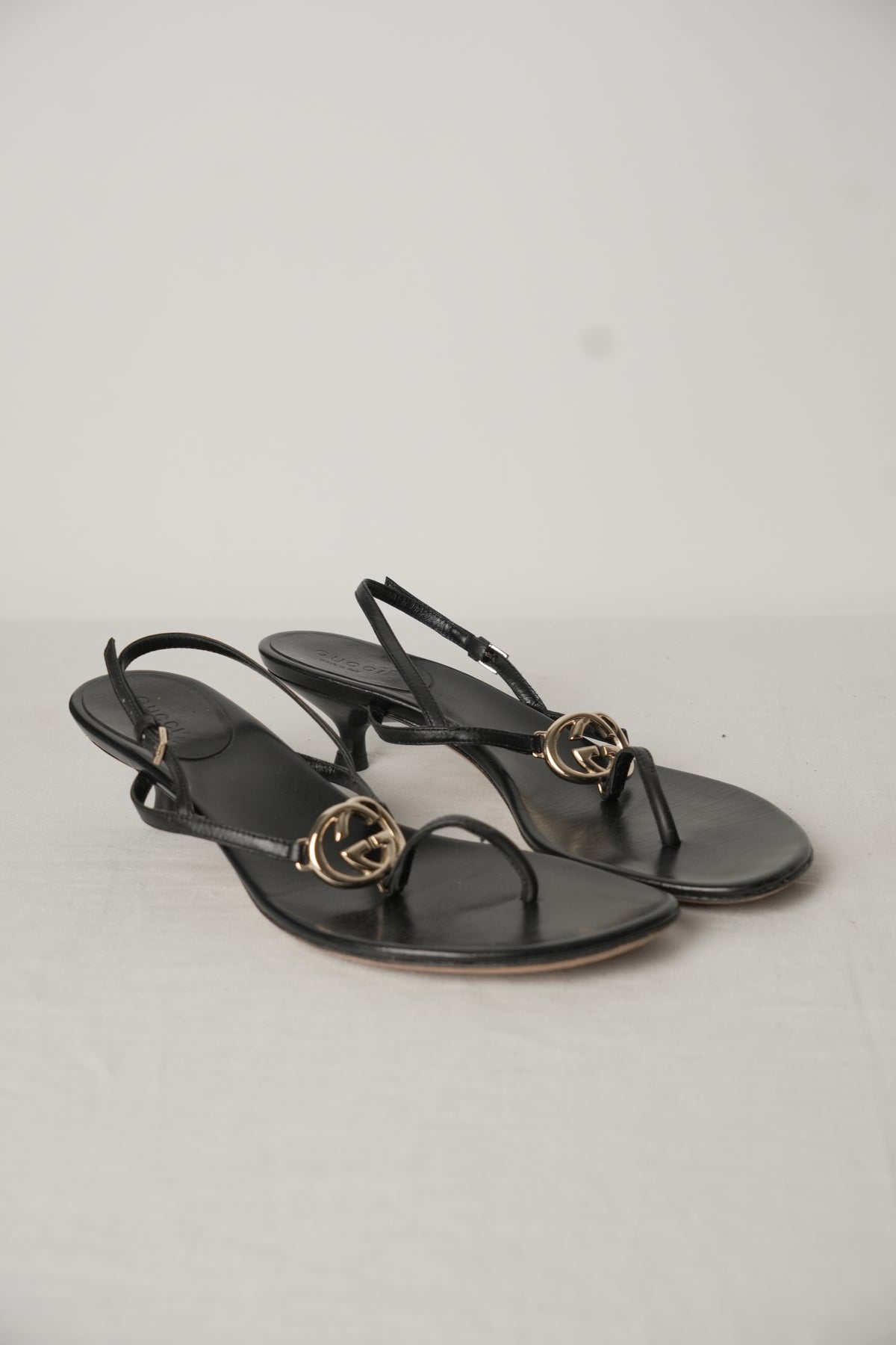 Gucci Metal Logo Strap Sandals Sz37