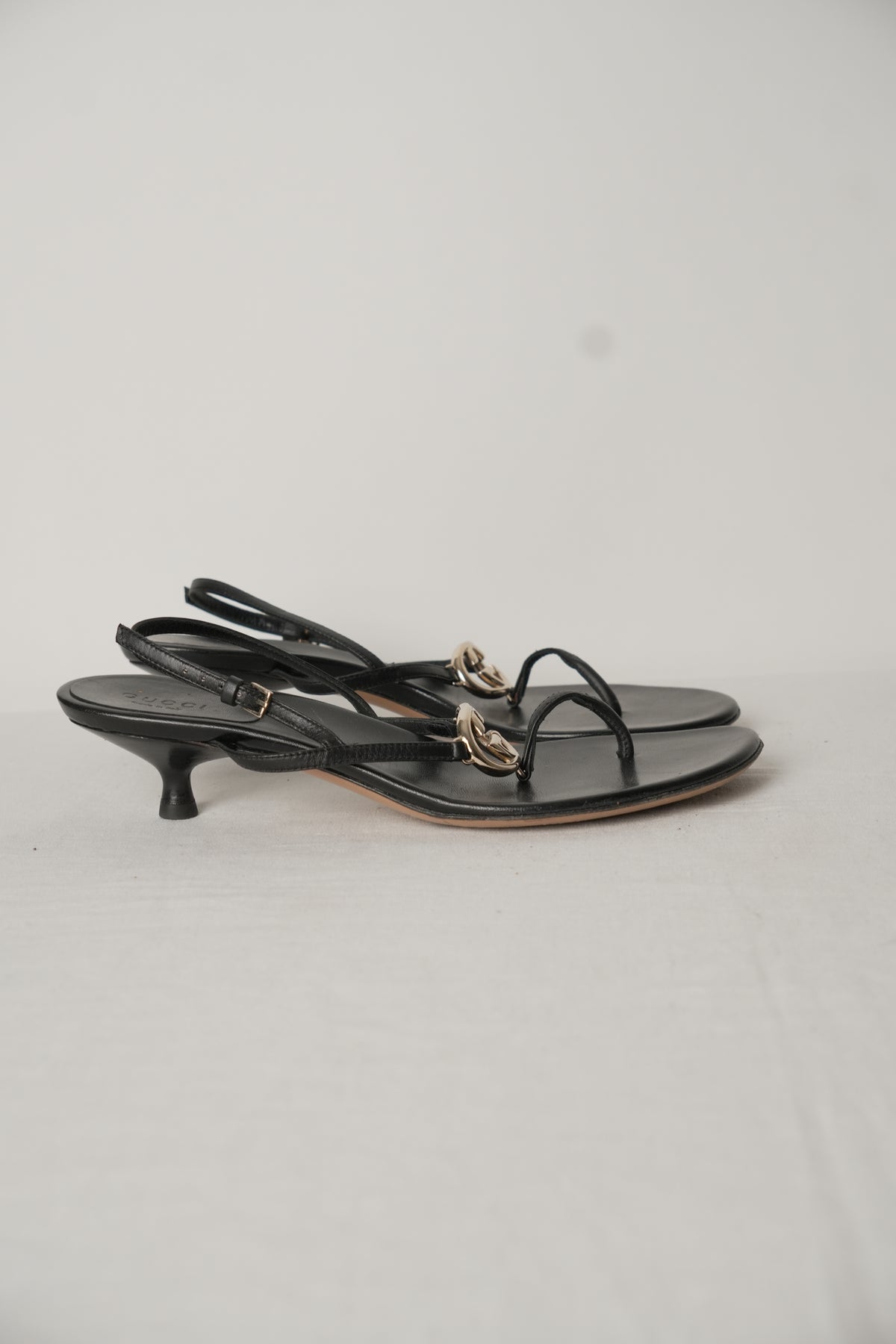 Gucci Metal Logo Strap Sandals Sz37