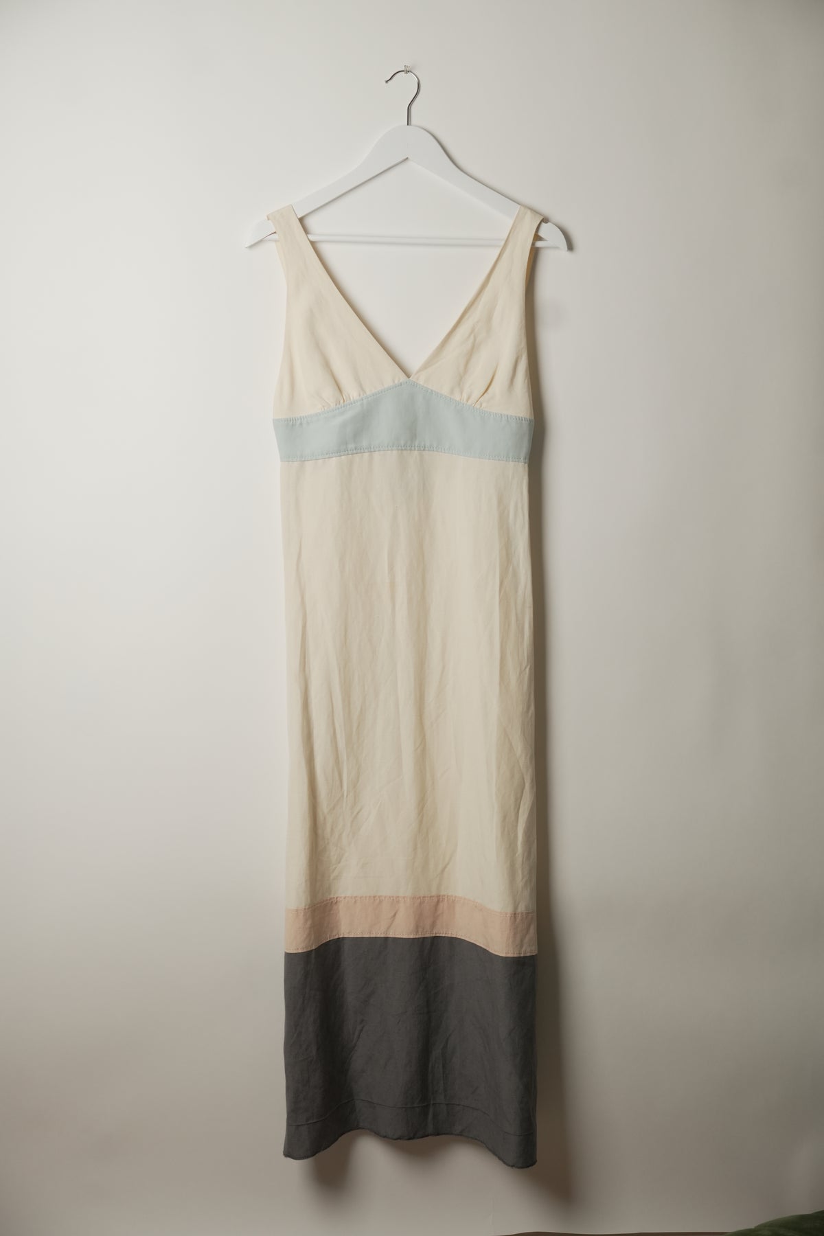 Missoni Sleeveless White Blue Grey Block Straight Midi Dress