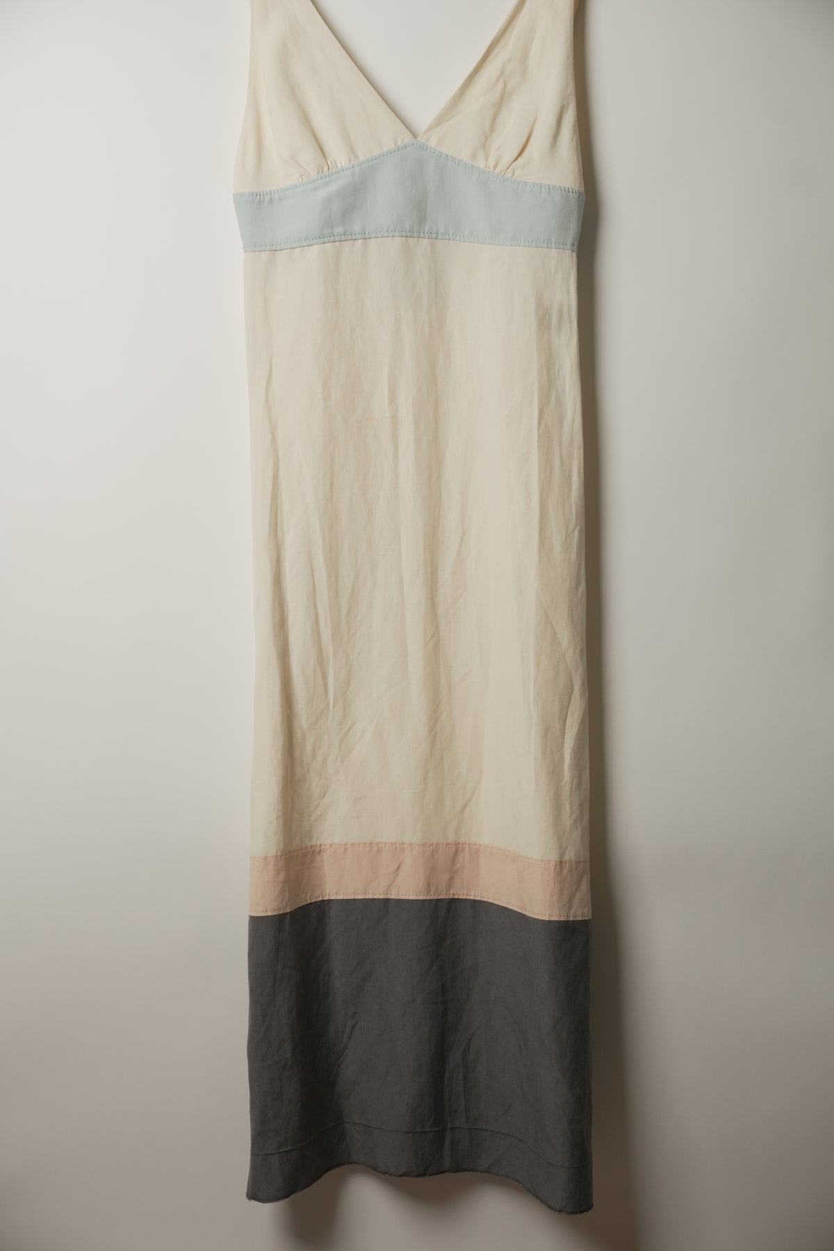 Missoni Sleeveless White Blue Grey Block Straight Midi Dress
