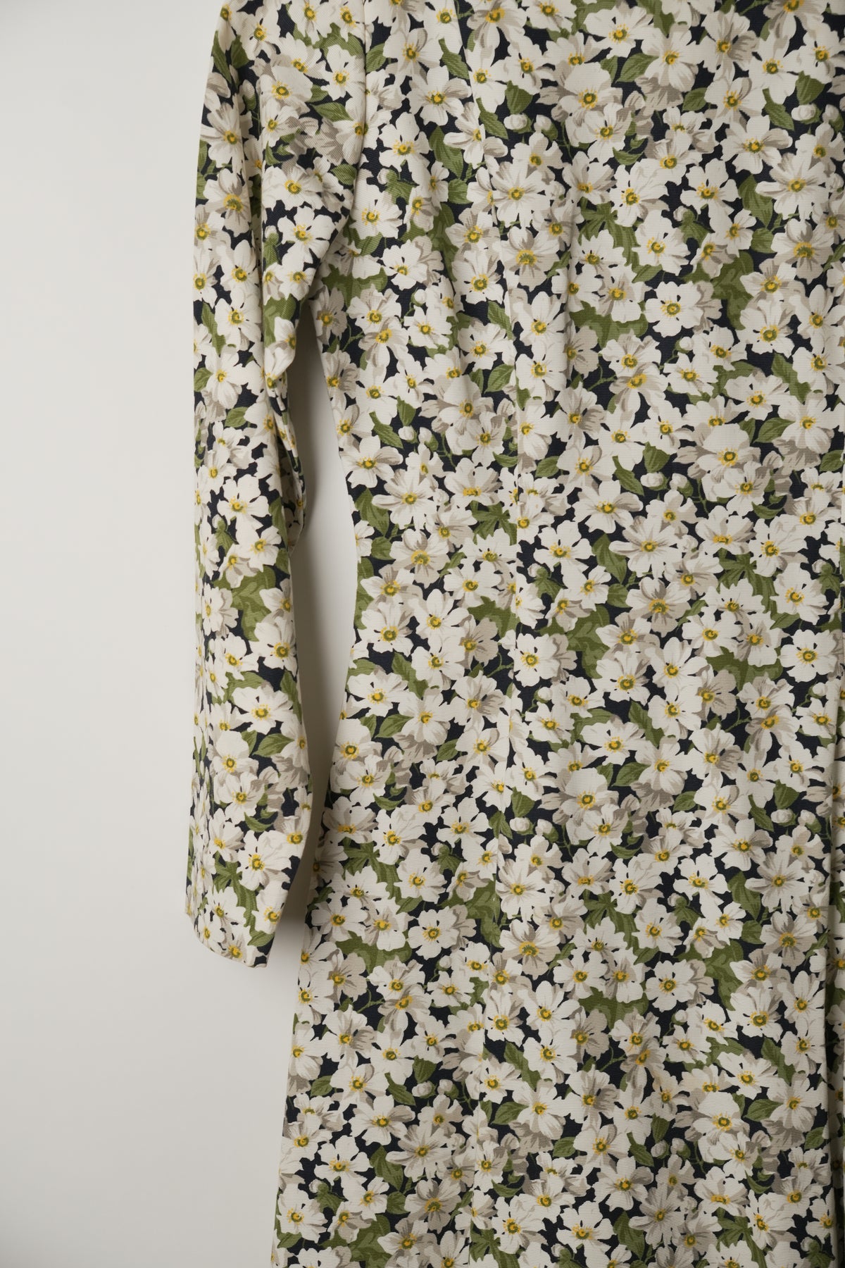 Yves Saint Laurent Rive Gauche Floral Cotton V Back Bow Dress