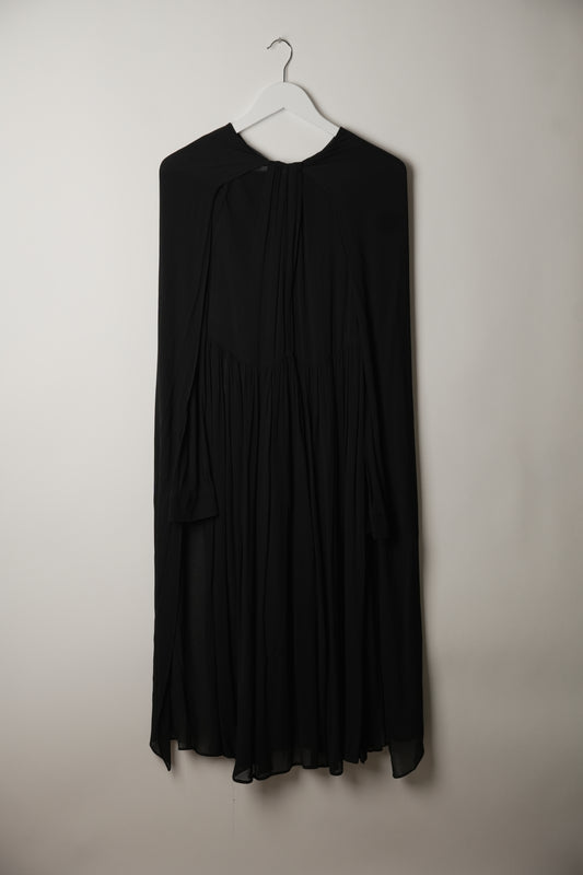Prada Sheer Black Long Sleeve Dress