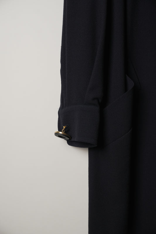 Gianfranco Ferre Navy with inbuilt shelf tank Long Sleeve Blazer Dress