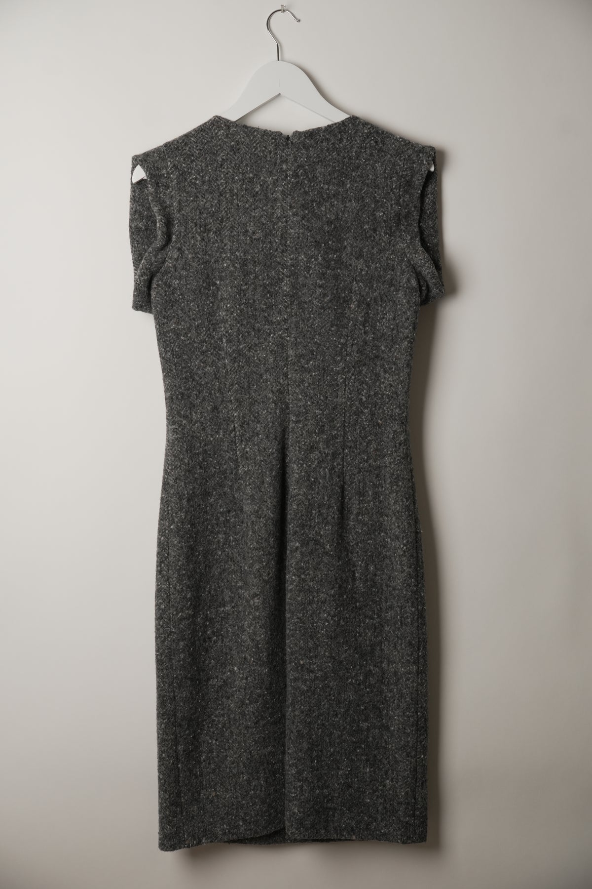 Jil Sander Puff Bow Chest Sleeveless Knit Midi Dress