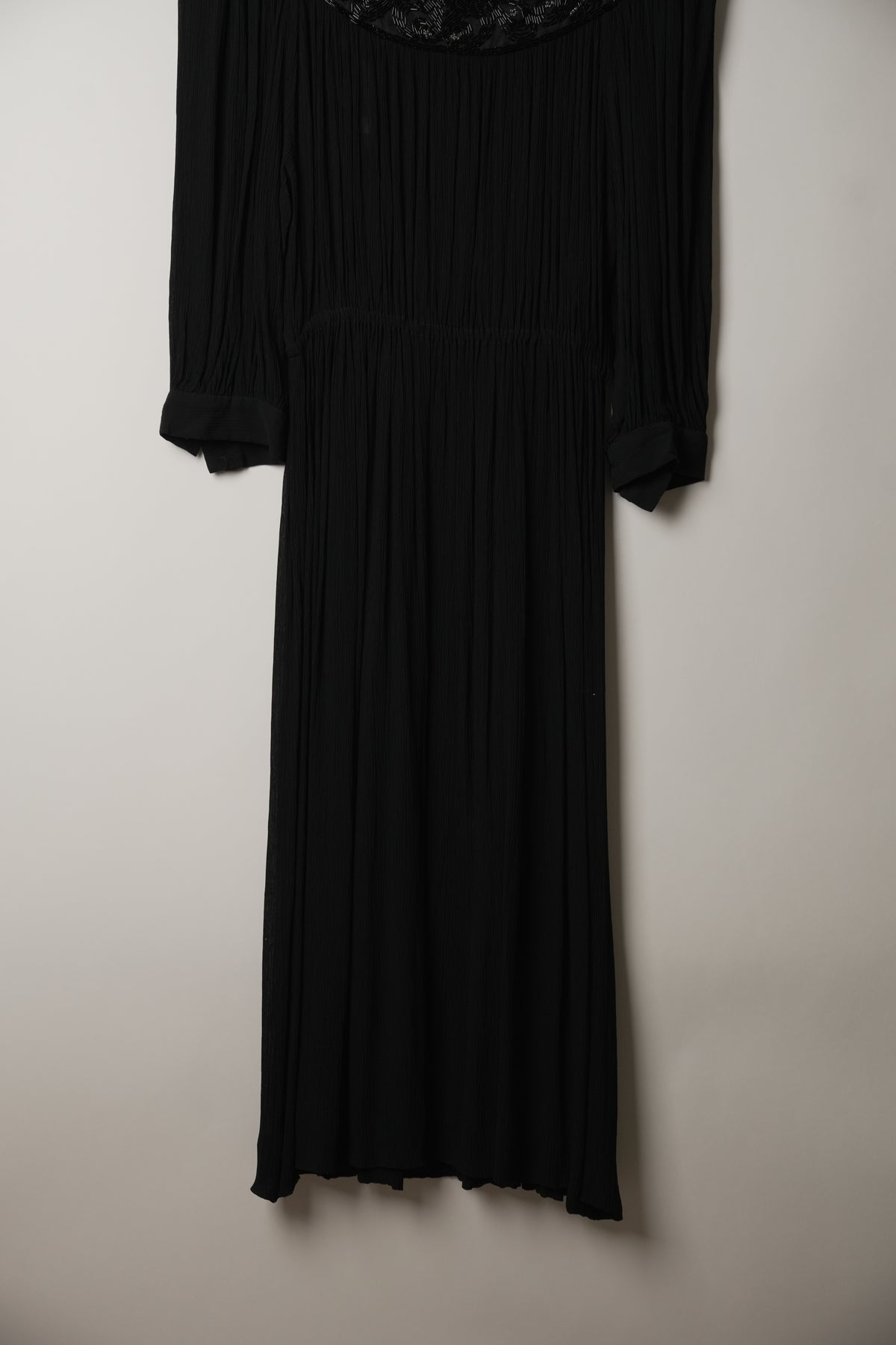 Christian Dior Embellished Boat Neck Long Sleeve Dress