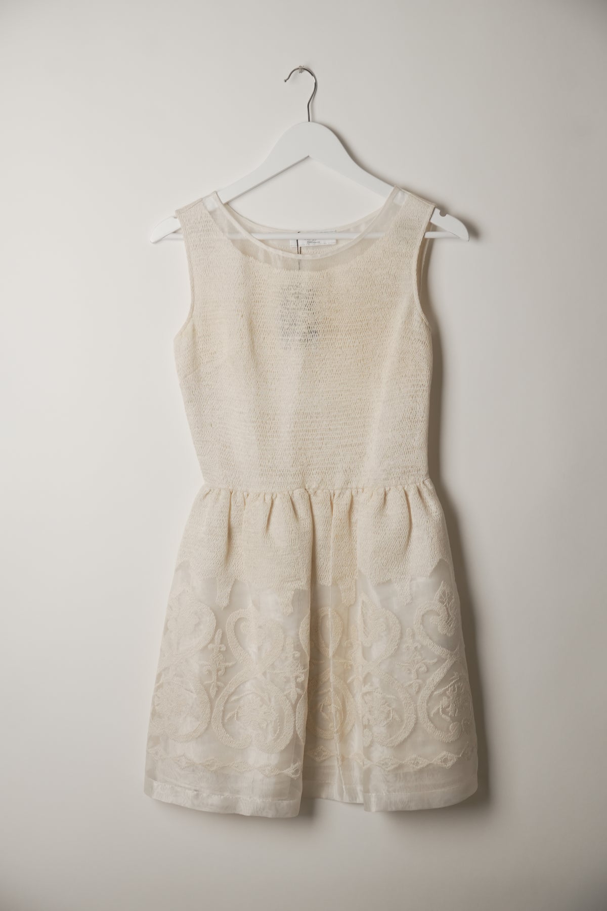 Blugirl Blumarine Organza Babydoll Paisley Embroidered Dress