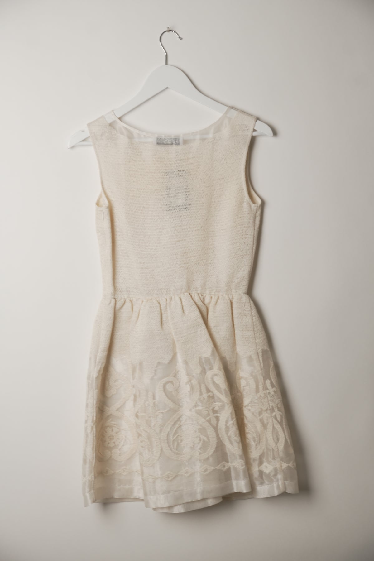Blugirl Blumarine Organza Babydoll Paisley Embroidered Dress