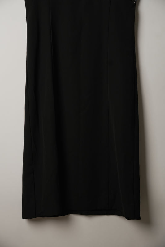 Iceberg Italian Sequin Mock Neck Sleeveless Midi Dress
