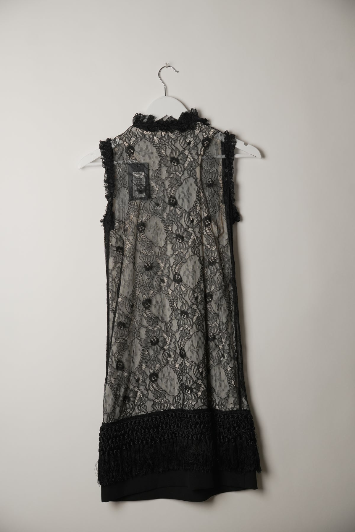 Givenchy Black V-Neck Camisole Dress with Beaded Chain Straps