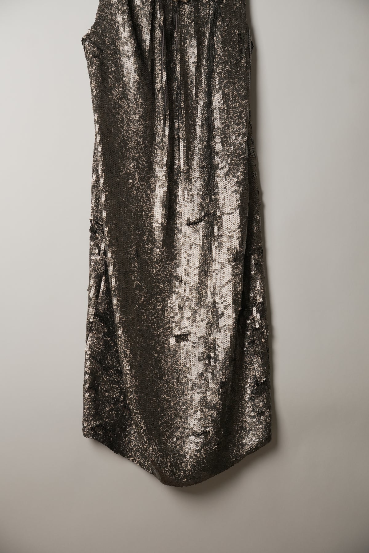 Dries Van Noten Sequin with Gold Beaded Halterneck Dress