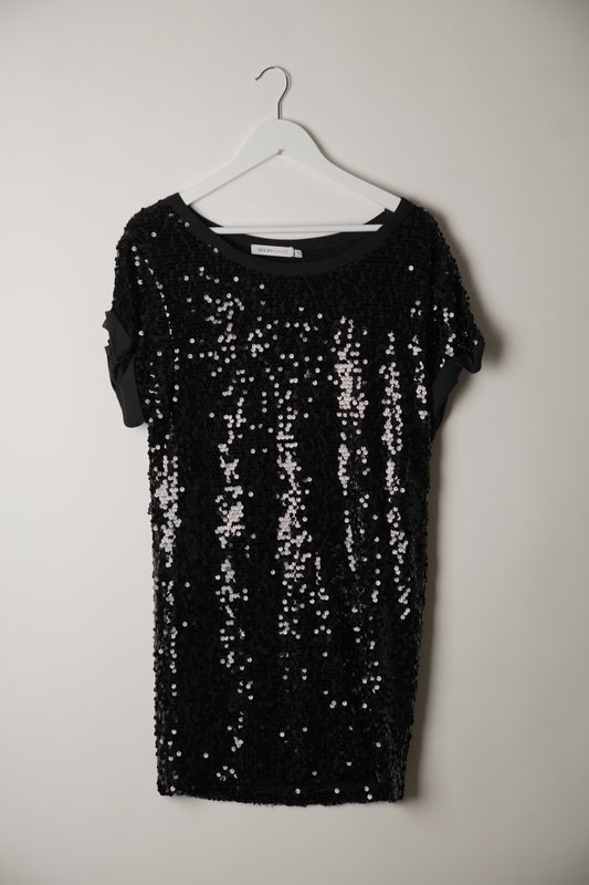 Chloe See by Chloe Sequin Short Sleeve Dress