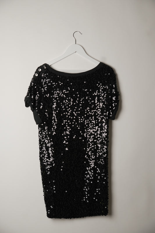 Chloe See by Chloe Sequin Short Sleeve Dress