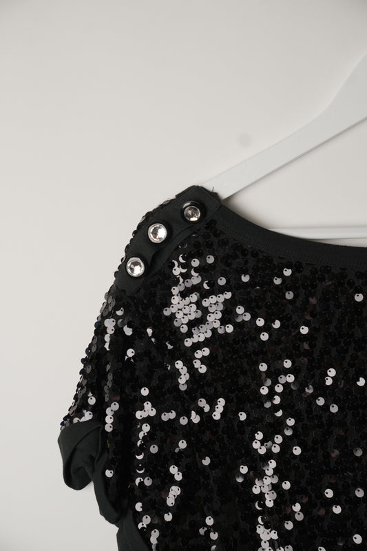 Chloe See by Chloe Sequin Short Sleeve Dress