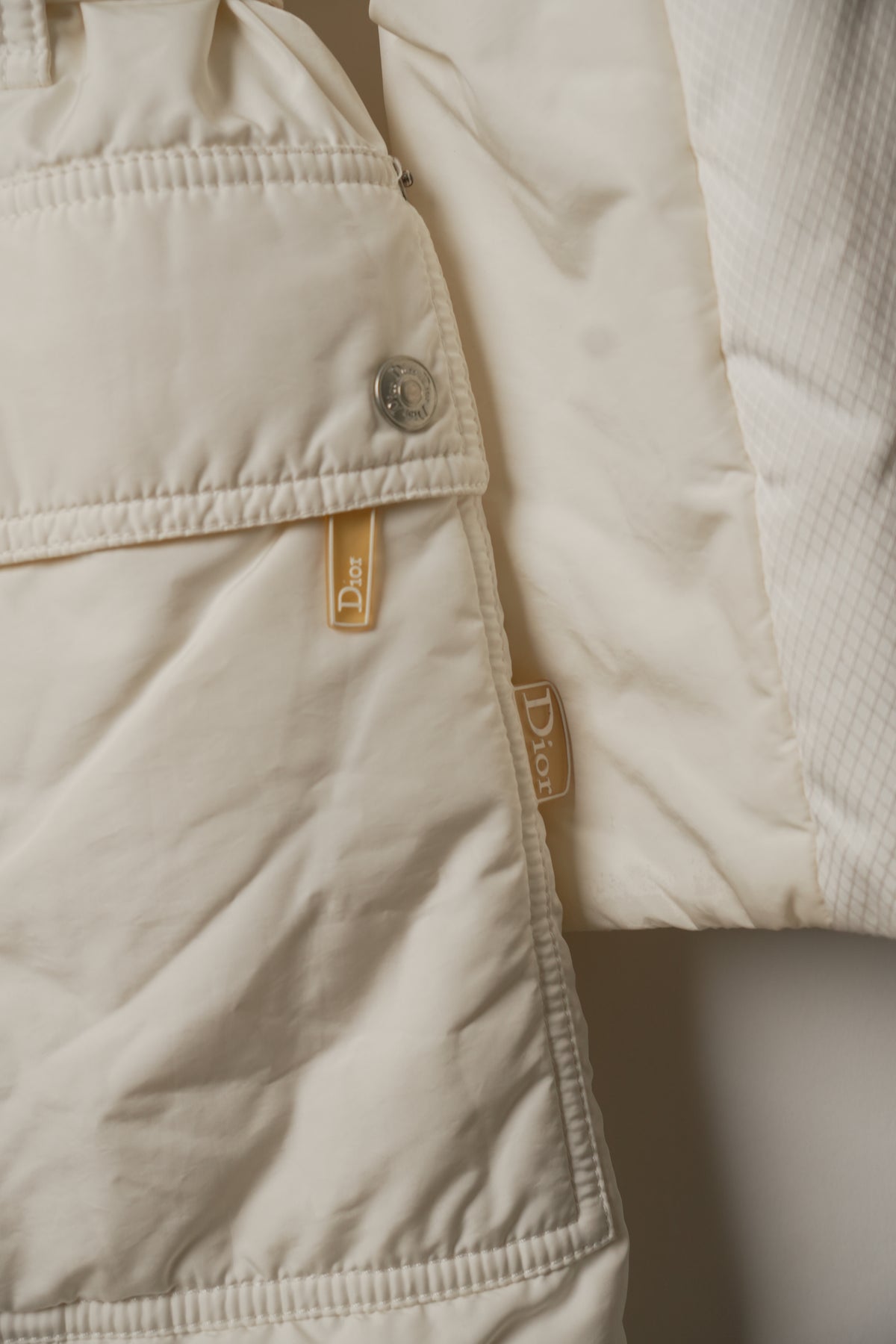Christian Dior Puffer Snap Button Longline Down Coat with Belt