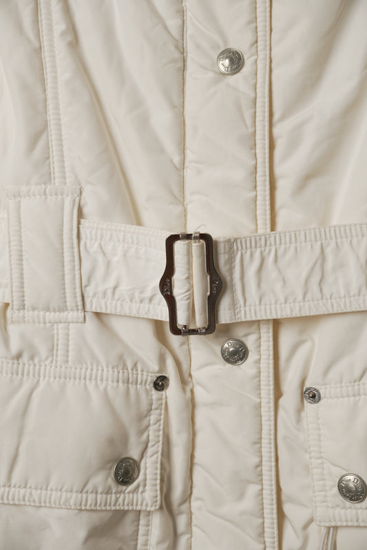 Christian Dior Puffer Snap Button Longline Down Coat with Belt