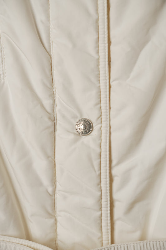 Christian Dior Puffer Snap Button Longline Down Coat with Belt