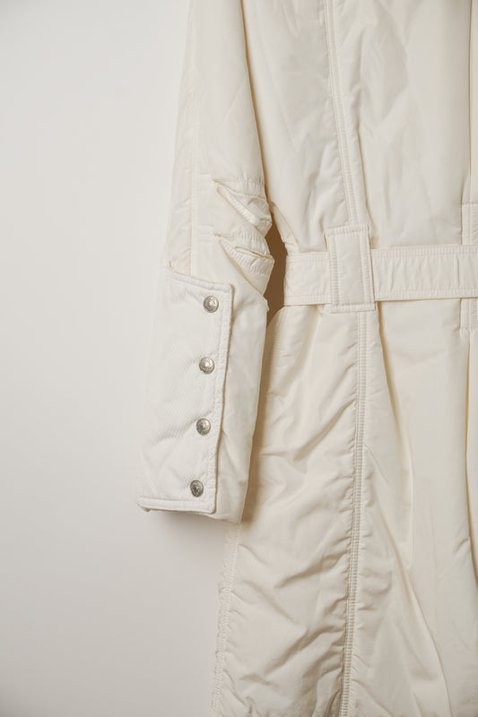 Christian Dior Puffer Snap Button Longline Down Coat with Belt