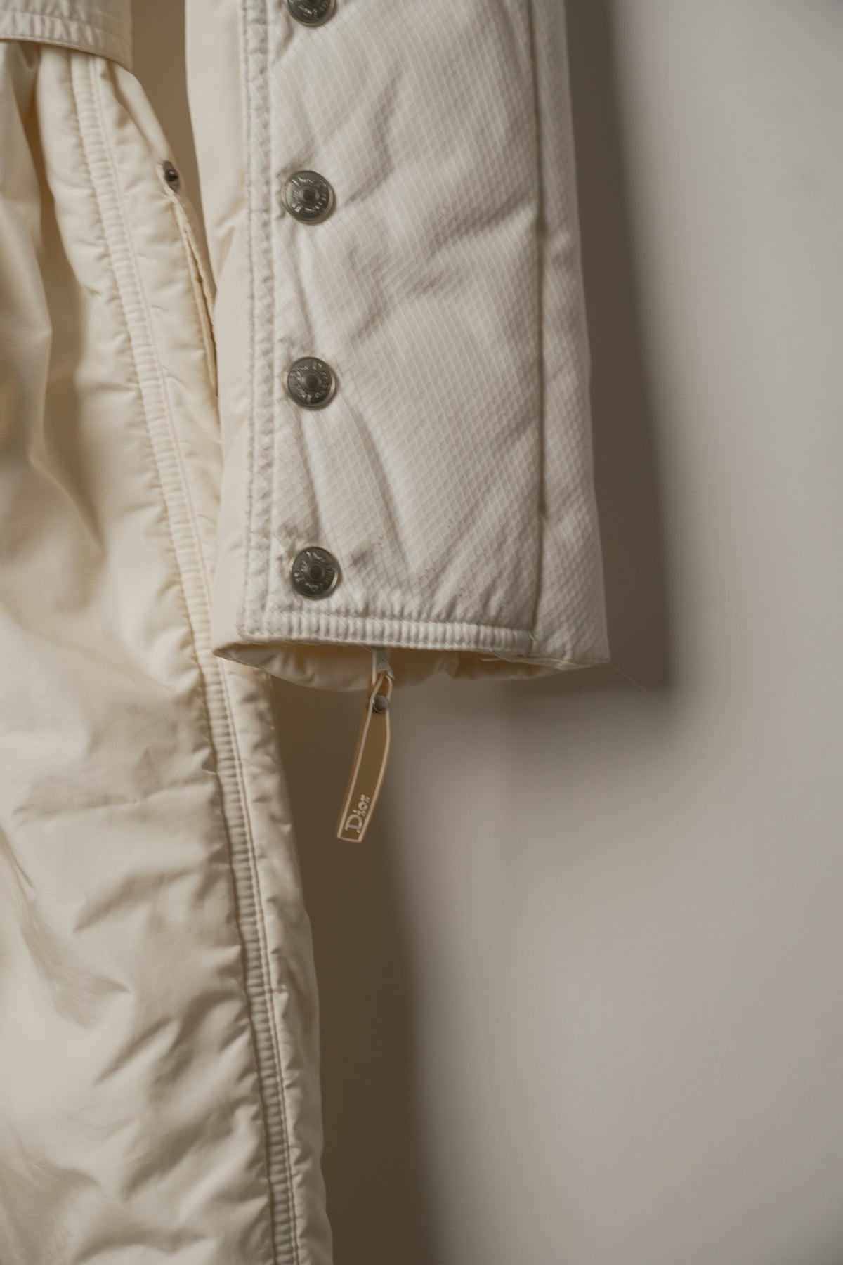 Christian Dior Puffer Snap Button Longline Down Coat with Belt