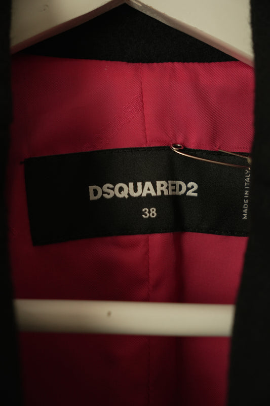 Dsquared2 Black Safety Pin Collar Jacket