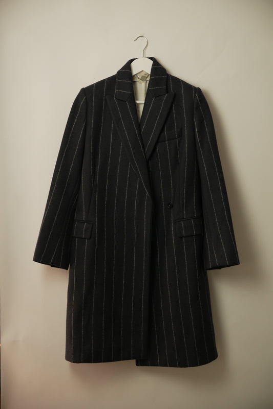 Stella McCartney Pinstripe Structured Wool Blazer Coat