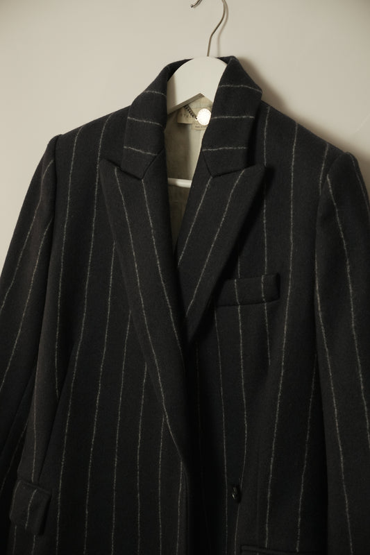 Stella McCartney Pinstripe Structured Wool Blazer Coat