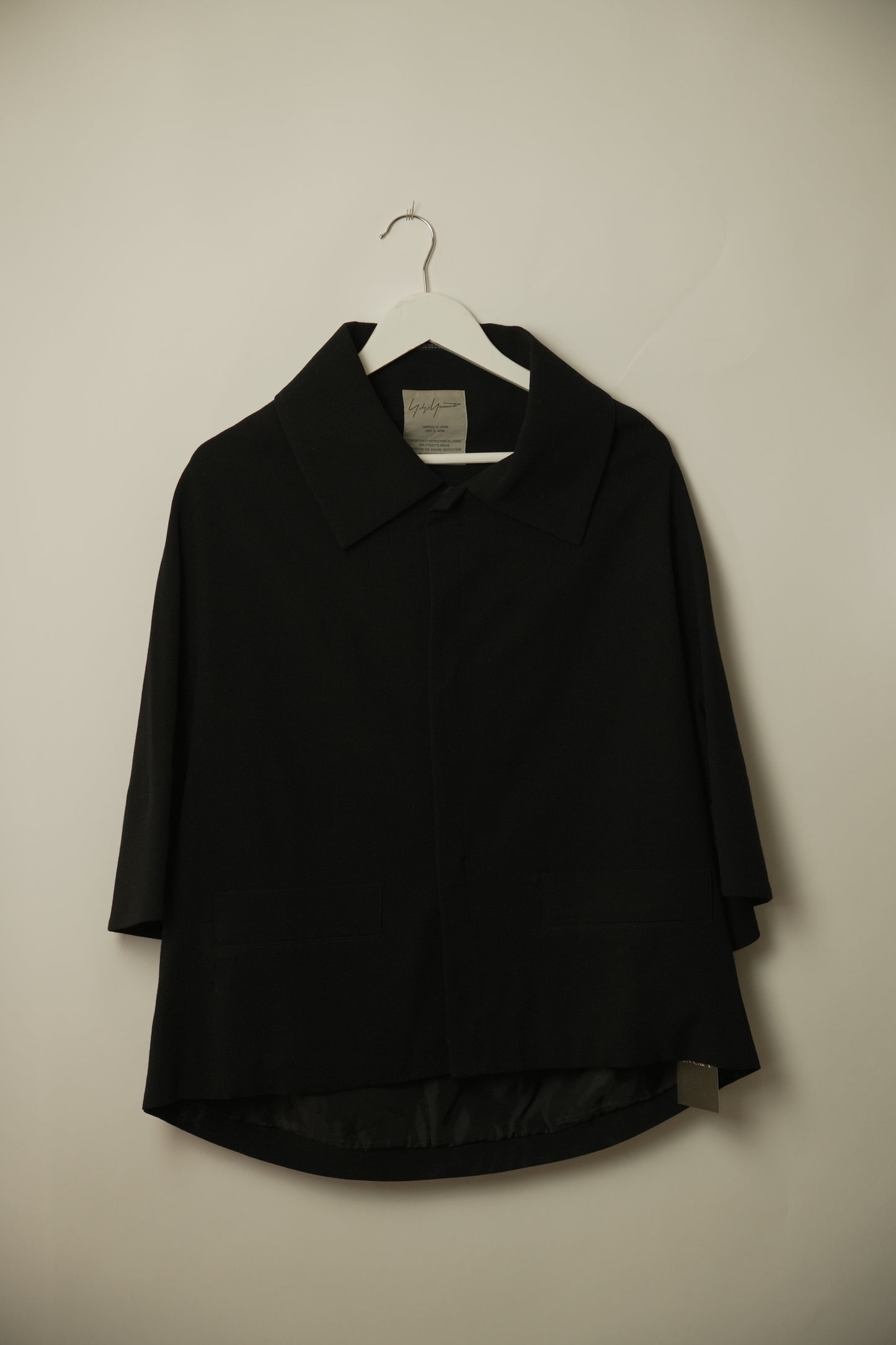 Yohji Yamamoto Button Down  3/4 Sleeve Cape