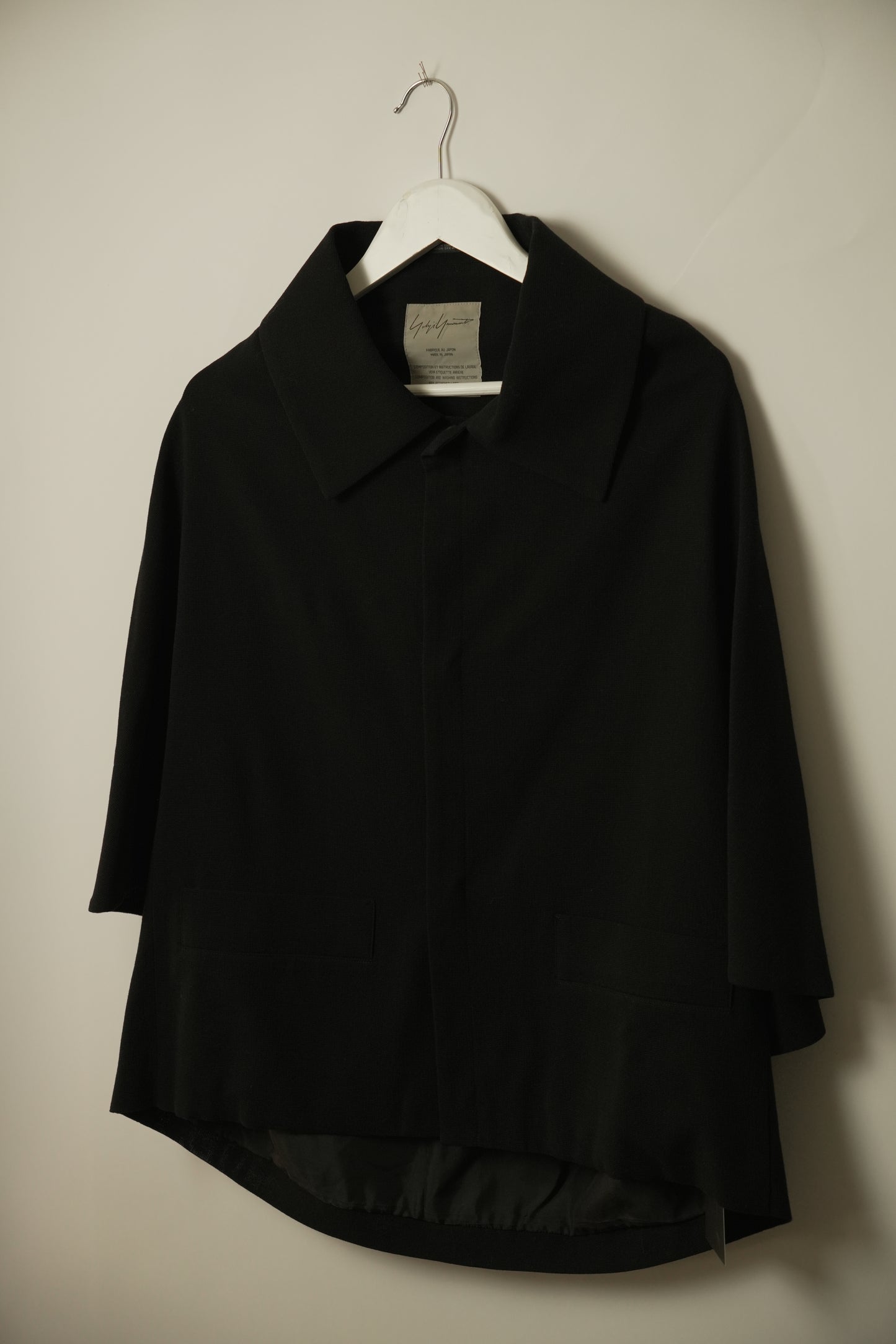 Yohji Yamamoto Button Down  3/4 Sleeve Cape