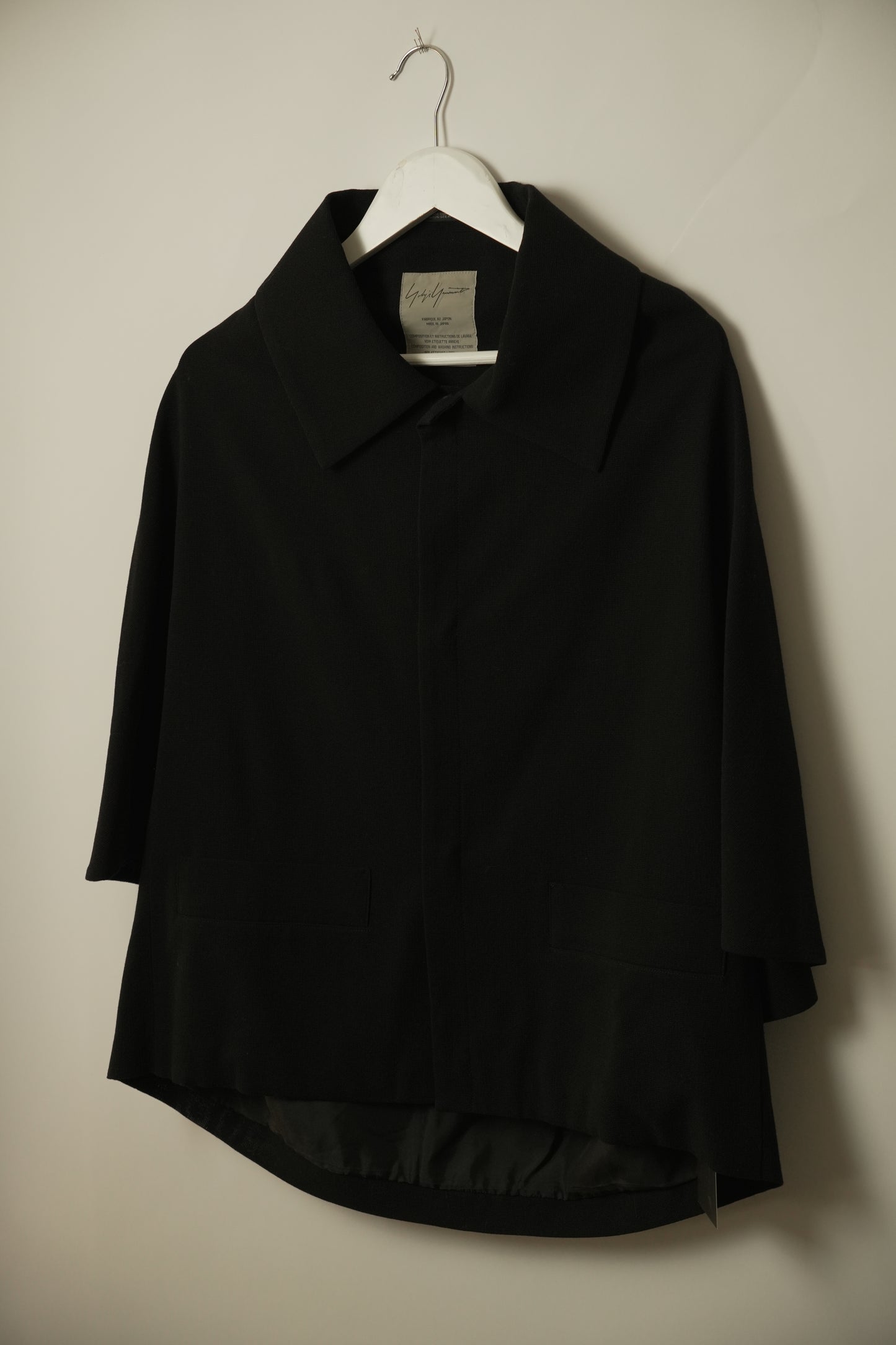 Yohji Yamamoto Button Down  3/4 Sleeve Cape