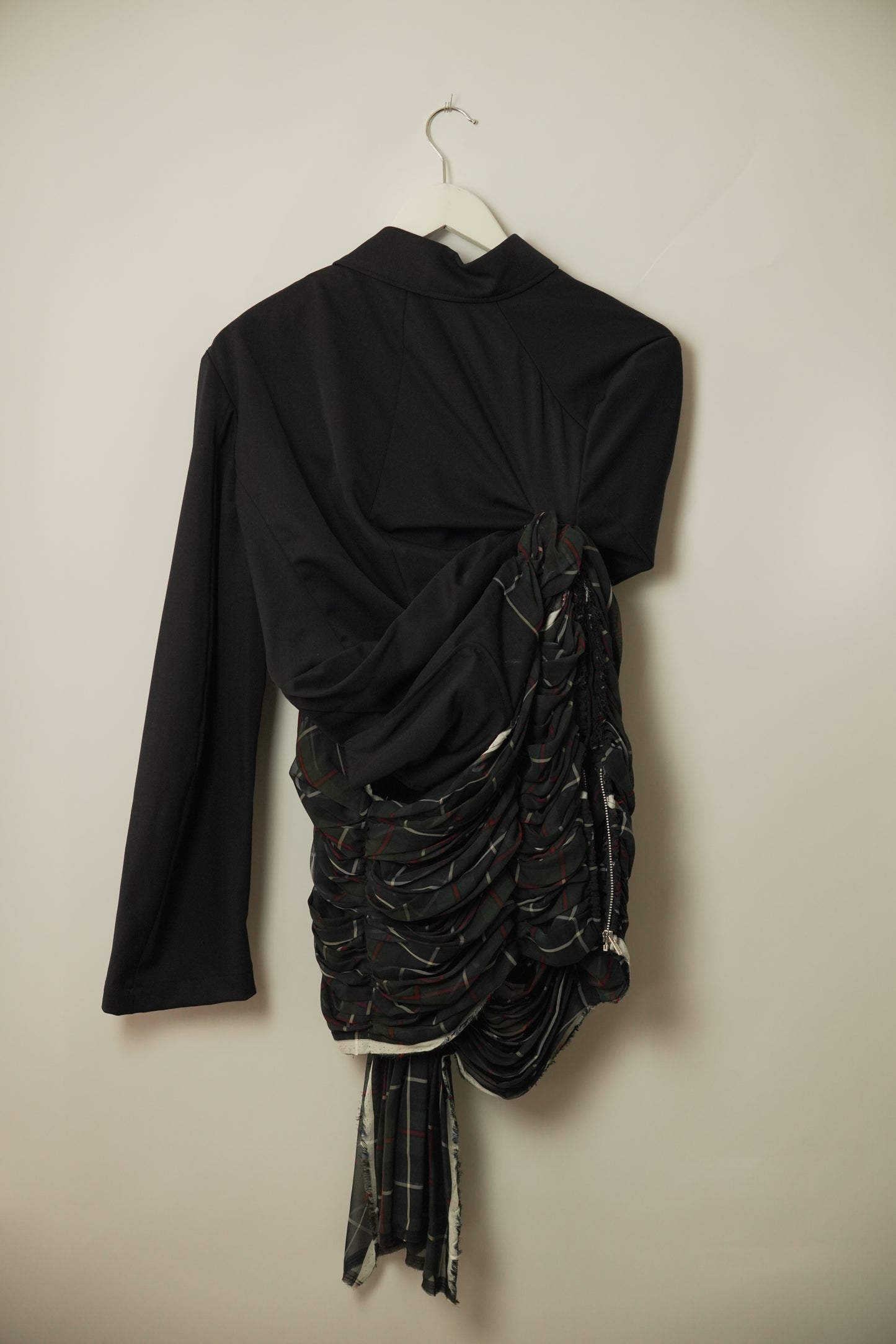 Comme des Garcons AW 2005 Blazer Tartan Ruched Dress